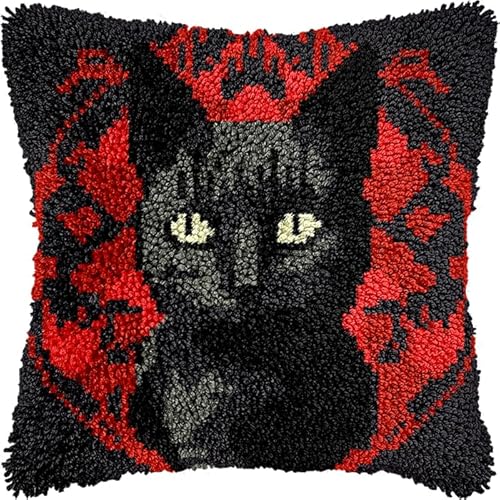 YarnAdventures Tier DIY Knüpfkissen Zum Selber Knüpfen Set,Eine schwarze Katze,Knüpfhaken-Set Kissenbezug Knüpfteppiche Kissen Knüpfen Für Kinder Und Erwachsene,17x17in YarnAdventures Tier DIY Knüpfkissen Zum Selber Knüpfen Set,Eine schwarze Katze,Knüpfhaken-Set Kissenbezug Knüpfteppiche Kissen Knüpfen Für Kinder Und Erwachsene,17x17in von YarnAdventures