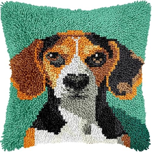 YarnAdventures Tier Hund DIY Knüpfkissen Zum Selber Knüpfen Set,Beagle,Latch Hook Kit Handgemachte Geschenke Für Kinder Und Erwachsene,Heimdekoration,43x43cm YarnAdventures Tier Hund DIY Knüpfkissen Zum Selber Knüpfen Set,Beagle,Latch Hook Kit Handgemachte Geschenke Für Kinder Und Erwachsene,Heimdekoration,43x43cm von YarnAdventures