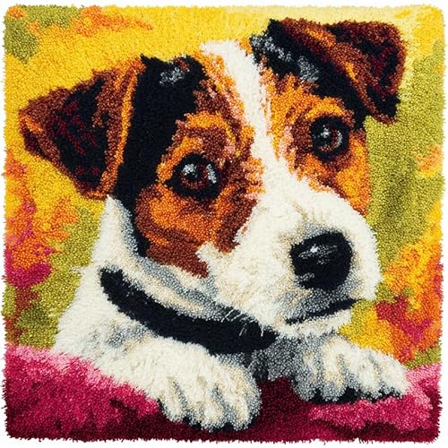 YarnAdventures Tier Hund DIY Knüpfkissen Zum Selber Knüpfen Set,Süßer Jack Russell Terrier,Latch Hook Kit Handgemachte Geschenke Für Kinder Und Erwachsene,Heimdekoration,43x43cm YarnAdventures Tier Hund DIY Knüpfkissen Zum Selber Knüpfen Set,Süßer Jack Russell Terrier,Latch Hook Kit Handgemachte Geschenke Für Kinder Und Erwachsene,Heimdekoration,43x43cm von YarnAdventures
