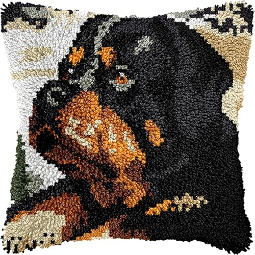 YarnAdventures Tier Hund Knüpf Sets,Knüpfkissen Knüpfen Knüpfteppiche,Rottweiler,DIY Kissen Kissenbezug Kreuzstich Latch Hook Kit Handwerk Handarbeiten,17x17in YarnAdventures Tier Hund Knüpf Sets,Knüpfkissen Knüpfen Knüpfteppiche,Rottweiler,DIY Kissen Kissenbezug Kreuzstich Latch Hook Kit Handwerk Handarbeiten,17x17in von YarnAdventures
