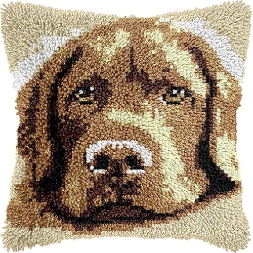 YarnAdventures Tier Hund Knüpf Sets Knüpfkissen,Brauner Weimaraner,DIY Kissen Kissenbezug Kreuzstich Latch Hook Kit Handwerk Handarbeiten Erwachsene Kinder Kunsthandwerk,17x17in YarnAdventures Tier Hund Knüpf Sets Knüpfkissen,Brauner Weimaraner,DIY Kissen Kissenbezug Kreuzstich Latch Hook Kit Handwerk Handarbeiten Erwachsene Kinder Kunsthandwerk,17x17in von YarnAdventures
