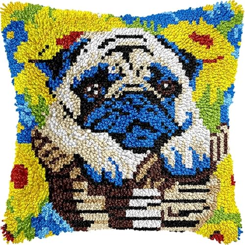 YarnAdventures Tier Hund KnüpfKissen Knüpfen Set Erwachsene,Mops im Blumenkorb,Kissenbezug Häkeln,Bastelsets,orgedruckte Leinwand,Hobbys,DIY,Sofa,Heimdekoration,17x17in YarnAdventures Tier Hund KnüpfKissen Knüpfen Set Erwachsene,Mops im Blumenkorb,Kissenbezug Häkeln,Bastelsets,orgedruckte Leinwand,Hobbys,DIY,Sofa,Heimdekoration,17x17in von YarnAdventures