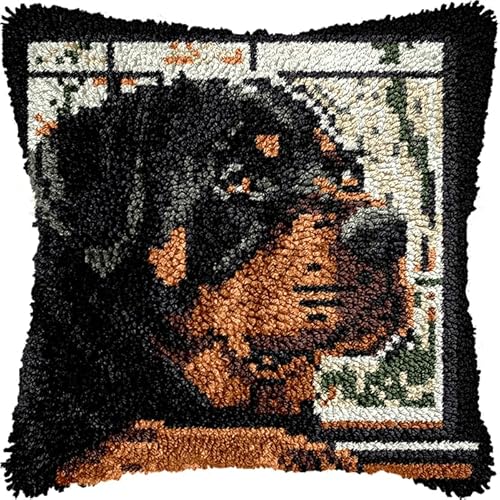 YarnAdventures Tier Hund KnüpfKissen Knüpfen Set Erwachsene,Rottweiler,Kissenbezug Häkeln,Bastelsets,orgedruckte Leinwand,Hobbys,DIY,Sofa,Heimdekoration,17x17in YarnAdventures Tier Hund KnüpfKissen Knüpfen Set Erwachsene,Rottweiler,Kissenbezug Häkeln,Bastelsets,orgedruckte Leinwand,Hobbys,DIY,Sofa,Heimdekoration,17x17in von YarnAdventures