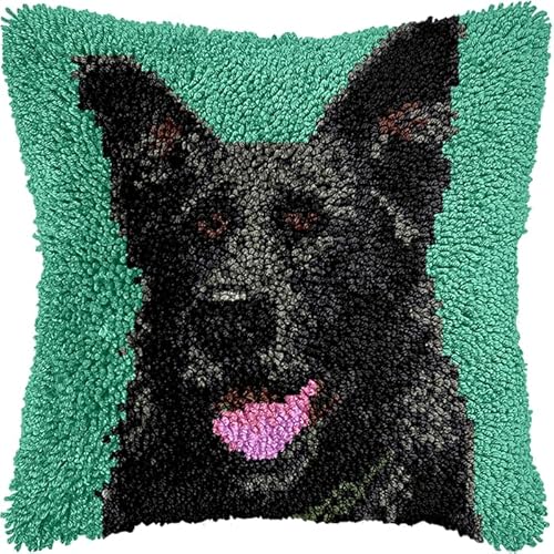 YarnAdventures Tier Hund Knüpfkissen Set,Ein schwarzer Hund,Latch Hook Kissen Kit,DIY Latch Hook Rug für Anfänger Erwachsene oder Kinder,Kreatives Geschenk,17x17in YarnAdventures Tier Hund Knüpfkissen Set,Ein schwarzer Hund,Latch Hook Kissen Kit,DIY Latch Hook Rug für Anfänger Erwachsene oder Kinder,Kreatives Geschenk,17x17in von YarnAdventures