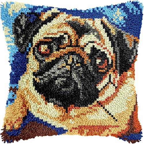 YarnAdventures Tier Hund Knüpfkissen Zum Selber Knüpfen,Süßer Pekinese-Hund,Kissen Hülle Sofakissenbezug,Knüpfkissen Set für Kinder Erwachsene,Heimdekoration,17x17in YarnAdventures Tier Hund Knüpfkissen Zum Selber Knüpfen,Süßer Pekinese-Hund,Kissen Hülle Sofakissenbezug,Knüpfkissen Set für Kinder Erwachsene,Heimdekoration,17x17in von YarnAdventures