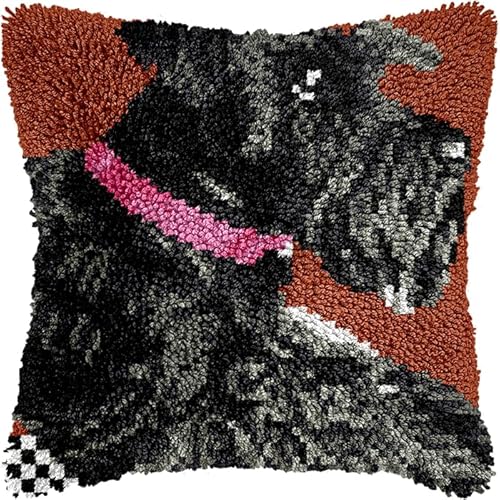 YarnAdventures Tier Hund Knüpfkissen Zum Selber Knüpfen Set,Ein schwarzer Schnauzer,Knüpfpackung für Kinder & Erwachsene Kissenbezug Knüpfkissen DIY Latch Hook Cushion,17x17in YarnAdventures Tier Hund Knüpfkissen Zum Selber Knüpfen Set,Ein schwarzer Schnauzer,Knüpfpackung für Kinder & Erwachsene Kissenbezug Knüpfkissen DIY Latch Hook Cushion,17x17in von YarnAdventures