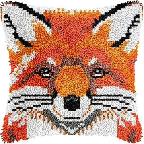 YarnAdventures Tier Knüpfkissen-Set,Ein süßer Fuchs,DIY Kreuzstich-Sofa-Kissenbezug,Passend Für Teenager Und Erwachsene,Knüpfhaken-Kissenbezug-Set,17x17in YarnAdventures Tier Knüpfkissen-Set,Ein süßer Fuchs,DIY Kreuzstich-Sofa-Kissenbezug,Passend Für Teenager Und Erwachsene,Knüpfhaken-Kissenbezug-Set,17x17in von YarnAdventures