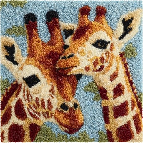 YarnAdventures Tier Knüpfkissen-Set,Giraffenmutter und Kind,DIY Kreuzstich-Sofa-Kissenbezug,Passend Für Teenager Und Erwachsene,Knüpfhaken-Kissenbezug-Set,17x17in YarnAdventures Tier Knüpfkissen-Set,Giraffenmutter und Kind,DIY Kreuzstich-Sofa-Kissenbezug,Passend Für Teenager Und Erwachsene,Knüpfhaken-Kissenbezug-Set,17x17in von YarnAdventures