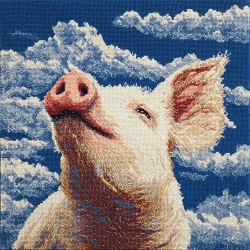 YarnAdventures Tier Knüpfkissen Set,Schweine unter freiem Himmel,Latch Hook Kissen Kit,DIY Latch Hook Rug für Anfänger Erwachsene oder Kinder,Kreatives Geschenk,17x17in YarnAdventures Tier Knüpfkissen Set,Schweine unter freiem Himmel,Latch Hook Kissen Kit,DIY Latch Hook Rug für Anfänger Erwachsene oder Kinder,Kreatives Geschenk,17x17in von YarnAdventures
