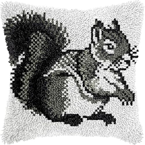 YarnAdventures Tier Knüpfkissen-Set,Süßes Eichhörnchen,DIY Kreuzstich-Sofa-Kissenbezug,Passend Für Teenager Und Erwachsene,Knüpfhaken-Kissenbezug-Set,17x17in YarnAdventures Tier Knüpfkissen-Set,Süßes Eichhörnchen,DIY Kreuzstich-Sofa-Kissenbezug,Passend Für Teenager Und Erwachsene,Knüpfhaken-Kissenbezug-Set,17x17in von YarnAdventures