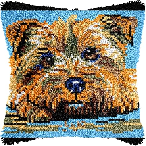 YarnAdventures Tier Knüpfkissen für Kinder Erwachsene,Süßer Bichon Frisé,Kissenbezug Knüpfteppich Zum Selber Knüpfen DIY Kissen Latch Hook Kit,17x17in YarnAdventures Tier Knüpfkissen für Kinder Erwachsene,Süßer Bichon Frisé,Kissenbezug Knüpfteppich Zum Selber Knüpfen DIY Kissen Latch Hook Kit,17x17in von YarnAdventures