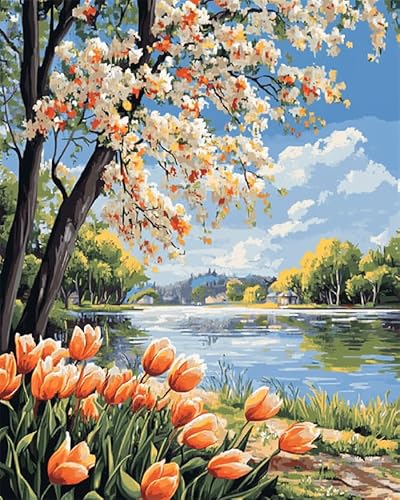 YarnAdventures Waldlandschaft Gezählter Kreuzstich Stickpackungen DIY Stickbilder,Bunte Tulpen am Fluss,Wanddekoration Handarbeit Set für Erwachsene Kreatives,Kreuzstich,40x50cm YarnAdventures Waldlandschaft Gezählter Kreuzstich Stickpackungen DIY Stickbilder,Bunte Tulpen am Fluss,Wanddekoration Handarbeit Set für Erwachsene Kreatives,Kreuzstich,40x50cm von YarnAdventures