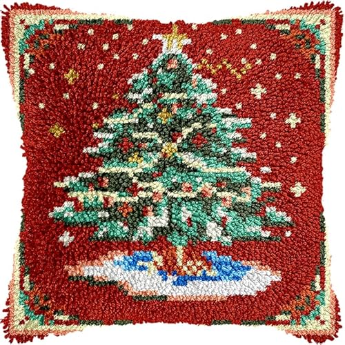 YarnAdventures Weihnachten DIY Knüpfhaken Kissenbezug Stickerei Set,Weihnachtsbaum,Deko Kissenbezug,Kreativ Knüpfset Latch Hook Kit für Kinder und Erwachsene Geschenke,17x17in YarnAdventures Weihnachten DIY Knüpfhaken Kissenbezug Stickerei Set,Weihnachtsbaum,Deko Kissenbezug,Kreativ Knüpfset Latch Hook Kit für Kinder und Erwachsene Geschenke,17x17in von YarnAdventures