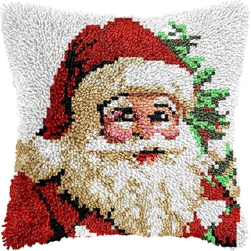 YarnAdventures Weihnachten DIY Knüpfkissen Zum Selber Knüpfen Set,Süßer Weihnachtsmann,Latch Hook Kit Handgemachte Geschenke Für Kinder Und Erwachsene,Heimdekoration,43x43cm YarnAdventures Weihnachten DIY Knüpfkissen Zum Selber Knüpfen Set,Süßer Weihnachtsmann,Latch Hook Kit Handgemachte Geschenke Für Kinder Und Erwachsene,Heimdekoration,43x43cm von YarnAdventures