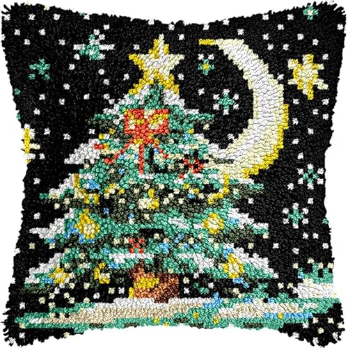 YarnAdventures Weihnachten Knüpfkissen-Set,Weihnachtsbaum,knüpfkissen Set für Anfänger Erwachsene oder Kinder zum Selber Knüpfen,Knüpfpackung Knüpfset Kissen,17x17in YarnAdventures Weihnachten Knüpfkissen-Set,Weihnachtsbaum,knüpfkissen Set für Anfänger Erwachsene oder Kinder zum Selber Knüpfen,Knüpfpackung Knüpfset Kissen,17x17in von YarnAdventures