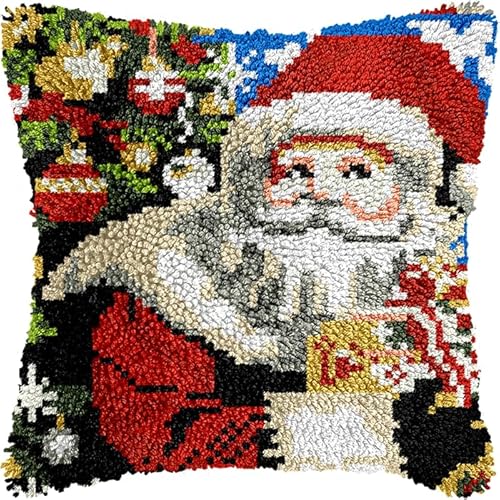 YarnAdventures Weihnachtsmann Knüpfhaken Kissen Kits für Anfänger Erwachsene,Weihnachten,Knüpfteppich Zum Selber Knüpf-Sets DIY Latch Hook Cushion,Bastelsets,Heimdekoration,43x43cm YarnAdventures Weihnachtsmann Knüpfhaken Kissen Kits für Anfänger Erwachsene,Weihnachten,Knüpfteppich Zum Selber Knüpf-Sets DIY Latch Hook Cushion,Bastelsets,Heimdekoration,43x43cm von YarnAdventures