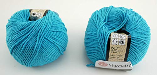 YarnArt Jeans Garn Baumwollgarn Amigurumi Babygarn Wolle 50g Yarn Art 160m/50g (55) von YarnArt