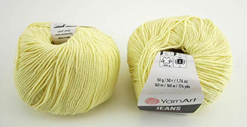 YarnArt Jeans Garn Baumwollgarn Amigurumi Babygarn Wolle 50g Yarn Art 160m/50g (67) von YarnArt