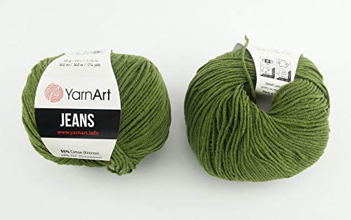 YarnArt Jeans Garn Baumwollgarn Amigurumi Babygarn Wolle 50g Yarn Art 160m/50g (82) von YarnArt