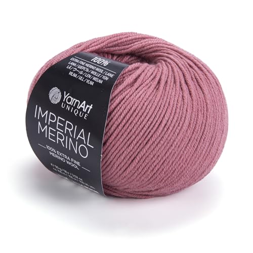 YarnArt Unique Imperial Merino-Garn, 100% Merinowolle, Garn zum Stricken, luxuriöses und weiches Garn zum Handstricken & Häkeln, 50g, 100 m, extrafeine Merinowolle (3315) von YarnArt