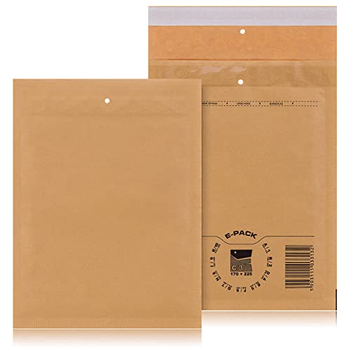 C3 100 St. Luftpolstertaschen Versandtaschen E-PACK C/3 Braun 170×225 Luftpolsterumschlag von Yaro