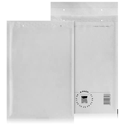 F6 1200 St. Luftpolstertaschen Versandtaschen E-PACK F/6 Weiß 240×350 Luftpolsterumschlag von Yaro