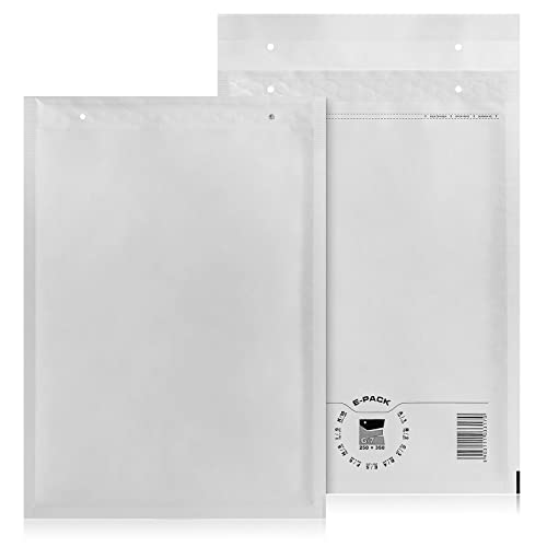 G7 100 St. Luftpolstertaschen Versandtaschen E-PACK G/7 Weiß 250×350 Luftpolsterumschlag von Yaro