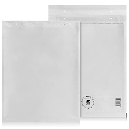 K10 50 St. Luftpolstertaschen Versandtaschen E-PACK K/1 Weiß 370×480 Luftpolsterumschlag von Yaro
