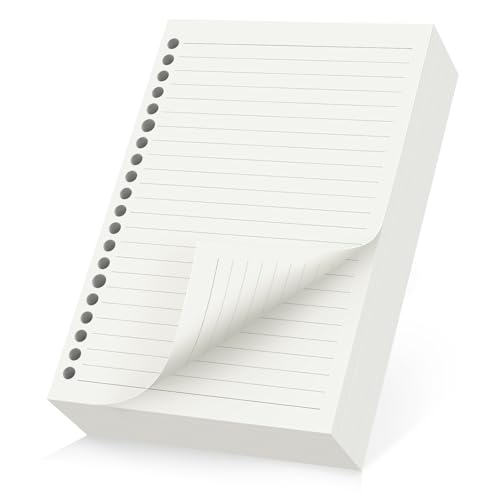 Yarotm Nachfüllpapier A5 Liniert - 14x21cm 100GSM Refill Paper für Ring Binder Notizbuch - 180 Blatt Nachfüllbare Liniertes Papier - 20 Loch Loseblattpapier Note-taking - A5 Ringbuch Einlagen Yarotm Nachfüllpapier A5 Liniert - 14x21cm 100GSM Refill Paper für Ring Binder Notizbuch - 180 Blatt Nachfüllbare Liniertes Papier - 20 Loch Loseblattpapier Note-taking - A5 Ringbuch Einlagen von Yarotm