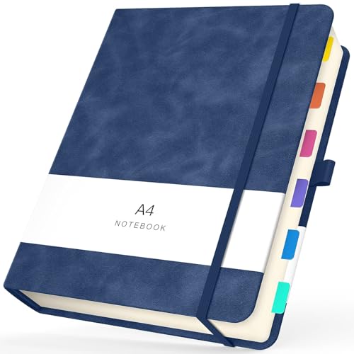 Yarotm Notizbuch A4 Blanko - Notizblock Leder PU Hardcover - 100GSM Blanko Papier Notebook A4-360 Seiten Dunkelblau Tagebuch 21.6x28.5cm - Leere Seiten Skizzenbuch Notizheft A4 Yarotm Notizbuch A4 Blanko - Notizblock Leder PU Hardcover - 100GSM Blanko Papier Notebook A4-360 Seiten Dunkelblau Tagebuch 21.6x28.5cm - Leere Seiten Skizzenbuch Notizheft A4 von Yarotm