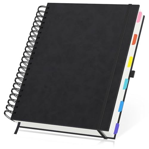Yarotm Notizbuch A4 Kariert - 1 Stück 120 Blatt Spiralblock a4 Kariert 5mm - 100GSM Papier Notizblock Spiralbindung PU Leder Hardcover 28.5x21.6cm - Schreibblock Notebook Schwarz Yarotm Notizbuch A4 Kariert - 1 Stück 120 Blatt Spiralblock a4 Kariert 5mm - 100GSM Papier Notizblock Spiralbindung PU Leder Hardcover 28.5x21.6cm - Schreibblock Notebook Schwarz von Yarotm