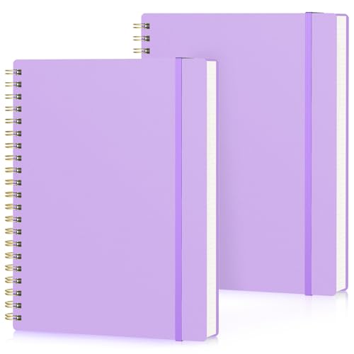 Yarotm Notizbuch A4 Kariert - 2 Stück Notebooks Spiralblock - Notizbücher Notizblock A4 21.2x28cm - 100g/m² Collegeblock Kariert 5mm - Lila Spiralbuch Notizheft 110 Seiten/50 Blatt Yarotm Notizbuch A4 Kariert - 2 Stück Notebooks Spiralblock - Notizbücher Notizblock A4 21.2x28cm - 100g/m² Collegeblock Kariert 5mm - Lila Spiralbuch Notizheft 110 Seiten/50 Blatt von Yarotm