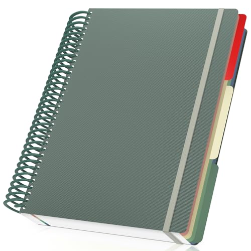 Yarotm Notizbuch A4 Kariert - Spiralblock Notizheft 23.5x29.8cm - Kariert 5mm Notizblock Tagebuch Spiralbindung A4 - Notebook Abreißbar 90g Papier 240 Seiten/120 Blatt Reisetagebuch, Grün Yarotm Notizbuch A4 Kariert - Spiralblock Notizheft 23.5x29.8cm - Kariert 5mm Notizblock Tagebuch Spiralbindung A4 - Notebook Abreißbar 90g Papier 240 Seiten/120 Blatt Reisetagebuch, Grün von Yarotm