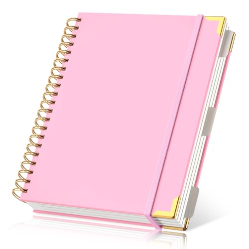 Yarotm Notizbuch A4 Liniert - 1PC Spiralblock Notebook 21.6x28cm - 80GSM Papier Liniert Notizheft A4 - Rosa Tagebuch Spiralbindung - 300 Seiten/150 Blatt Hardcover Notizblock A4 Abreißen Yarotm Notizbuch A4 Liniert - 1PC Spiralblock Notebook 21.6x28cm - 80GSM Papier Liniert Notizheft A4 - Rosa Tagebuch Spiralbindung - 300 Seiten/150 Blatt Hardcover Notizblock A4 Abreißen von Yarotm
