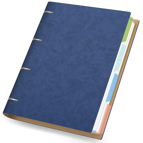 Yarotm Notizbuch A4 Nachfüllbar - 1 PC Ring Binder Notebook Liniert - PU Leder Tagebuch A4 21.5x28cm - 100GSM Notizbuch Liniert - Dunkelblau Ringbuch Notizblock 300 Seiten/150 Blatt Yarotm Notizbuch A4 Nachfüllbar - 1 PC Ring Binder Notebook Liniert - PU Leder Tagebuch A4 21.5x28cm - 100GSM Notizbuch Liniert - Dunkelblau Ringbuch Notizblock 300 Seiten/150 Blatt von Yarotm