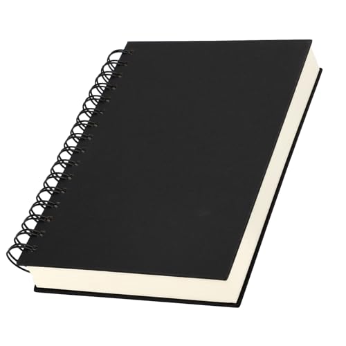 Yarotm Notizbuch A5 Dotted - 1 PC Spiralbindung Notizblock 14x21cm - 240 Seiten Spiralblock A5 Notebook - 100GSM Gepunktet 5mm Tagebuch - Schwarz Collegeblock Notizheft A5 Hardcover von Yarotm