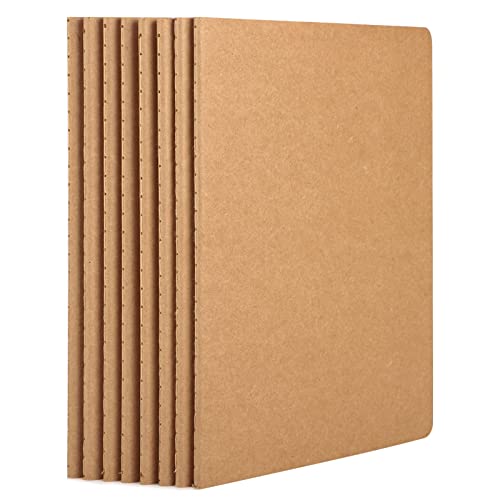 Yarotm Notizbuch A5 Dotted - 8er Pack Notizblock Gepunktet 5mm - 100gsm Punkte Notebook a5 Set - Schreibblock Notizbücher Notizheft Punktiert - Notizbuch A5 Softcover Kraft von Yarotm