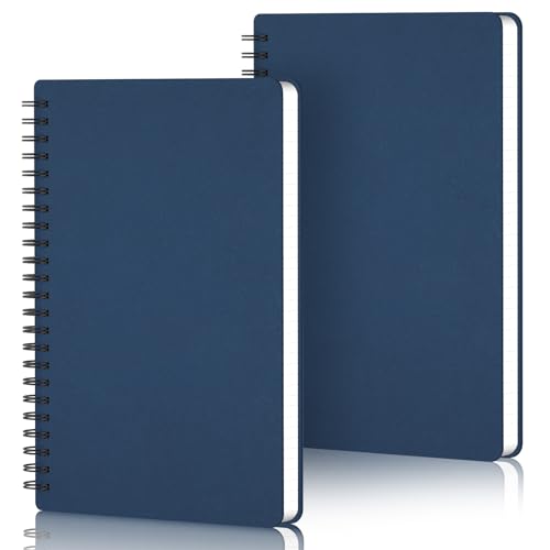 Yarotm Notizbuch A5 Kariert - 2 Stück Spiralbindung Notebooks 14x21cm - 100g/m² Kariert 5mm Notizbücher A5-120 Seiten Notizblock Reisetagebuch - Dunkelblau Spiralblock A5 Büro Schule Yarotm Notizbuch A5 Kariert - 2 Stück Spiralbindung Notebooks 14x21cm - 100g/m² Kariert 5mm Notizbücher A5-120 Seiten Notizblock Reisetagebuch - Dunkelblau Spiralblock A5 Büro Schule von Yarotm