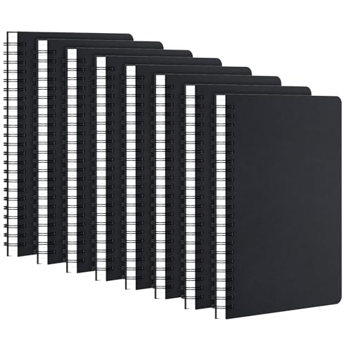 Yarotm Notizbuch A5 Kariert - 8 Stück Notizbücher Spiralblock Schwarz - 100GSM Papier Kariert 5mm Notizheft - 14x21cm Spiralbindung Notizblock A5-120 Seiten Notebook A5 Reisetagebuch Yarotm Notizbuch A5 Kariert - 8 Stück Notizbücher Spiralblock Schwarz - 100GSM Papier Kariert 5mm Notizheft - 14x21cm Spiralbindung Notizblock A5-120 Seiten Notebook A5 Reisetagebuch von Yarotm