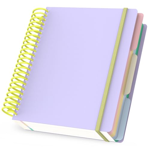 Yarotm Notizbuch A5 Kariert - Notebook Spiralblock 16.3x20.5cm - 90g/m² Kariert 5mm Notizblock A5-240 Seiten/120 Blätt Tagebuch Spiralbindung - Lila Collegeblock A5 Diaries Reisetagebuch Yarotm Notizbuch A5 Kariert - Notebook Spiralblock 16.3x20.5cm - 90g/m² Kariert 5mm Notizblock A5-240 Seiten/120 Blätt Tagebuch Spiralbindung - Lila Collegeblock A5 Diaries Reisetagebuch von Yarotm