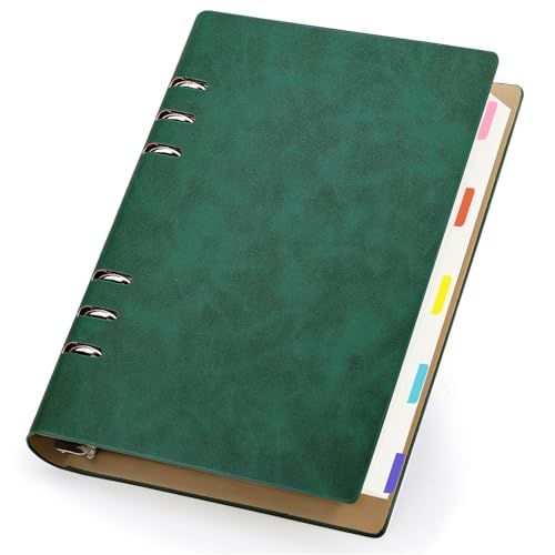 Yarotm Notizbuch A5 Liniert - 1 Pack Ringbuch A5 Nachfüllbar - Ringblock Leder PU - 100g/m² Notizblock Liniert - 14x21cm Spiralbuch Notebook Refill - 150 Blatt/300 Seiten Tagebuch Grün Yarotm Notizbuch A5 Liniert - 1 Pack Ringbuch A5 Nachfüllbar - Ringblock Leder PU - 100g/m² Notizblock Liniert - 14x21cm Spiralbuch Notebook Refill - 150 Blatt/300 Seiten Tagebuch Grün von Yarotm