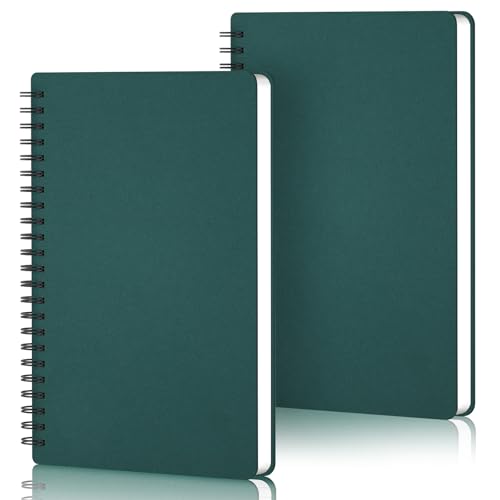 Yarotm Notizbuch A5 Liniert - 2 Stück Notizbücher Dunkelgrün - 14x21cm Spiralbindung Notebooks A5-100g/m² Papier Liniert Notizblock A5-60 Blatt/120 Seiten Spiralblock Diaries Notizheft Yarotm Notizbuch A5 Liniert - 2 Stück Notizbücher Dunkelgrün - 14x21cm Spiralbindung Notebooks A5-100g/m² Papier Liniert Notizblock A5-60 Blatt/120 Seiten Spiralblock Diaries Notizheft von Yarotm