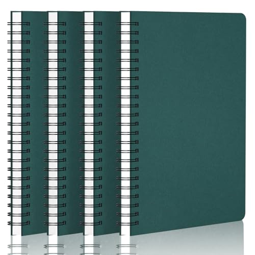 Yarotm Notizbuch A5 Liniert - 4 Stück Spiralbindung Notebooks - 120 Seiten/60 Blatt Dunkelgrün Notizheft A5-100GSM Liniert Tagebuch - 14x21cm Spiralblock Notizblock A5 Collegeblock Yarotm Notizbuch A5 Liniert - 4 Stück Spiralbindung Notebooks - 120 Seiten/60 Blatt Dunkelgrün Notizheft A5-100GSM Liniert Tagebuch - 14x21cm Spiralblock Notizblock A5 Collegeblock von Yarotm
