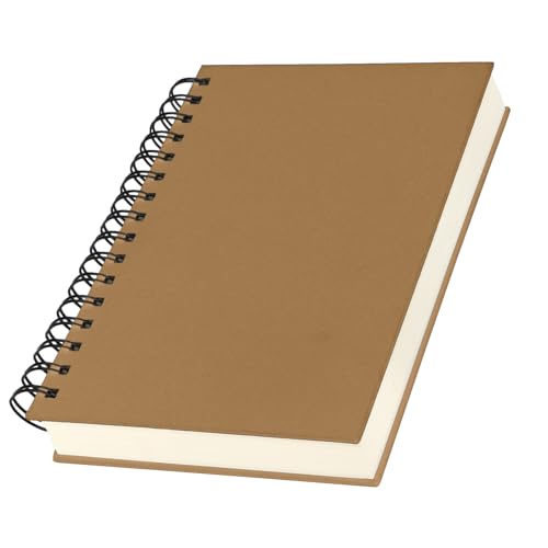 Yarotm Notizbuch A5 Liniert - Spiralbindung Notizblock 14x21cm - 100g/m² Papier Liniert Tagebuch A5 - Kraft Spiralblock Notizheft A5-240 Seiten Braun Notebook Collegeblock Reisetagebuch Yarotm Notizbuch A5 Liniert - Spiralbindung Notizblock 14x21cm - 100g/m² Papier Liniert Tagebuch A5 - Kraft Spiralblock Notizheft A5-240 Seiten Braun Notebook Collegeblock Reisetagebuch von Yarotm