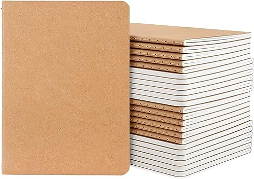 Yarotm Notizbuch A6 Kariert - 24 Stück Notizblock Klein a6 Kariertes 5mm - Papier 100 g/m² Softcover Kraft Notizheft a6 Kariert - Skizzenbuch a6 - Graph Paper Notebooks a6 Bulk Set von Yarotm