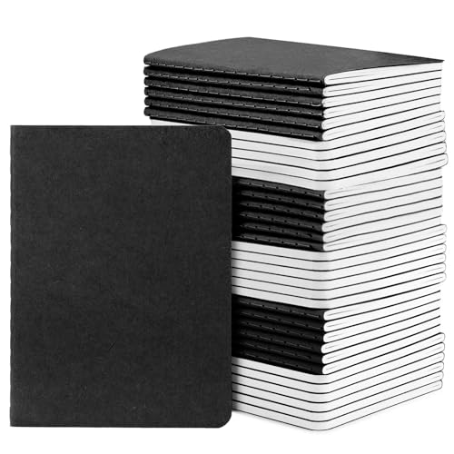 Yarotm Notizbuch A6 Kariert - 48 PCS Notebooks Schwarz - Notizblock A6 Reisetagebuch 10x14cm - 100GSM Papier Leere Seite Notizbücher - 30 Blatt/60 Seiten Notizheft Notizbuch Klein Yarotm Notizbuch A6 Kariert - 48 PCS Notebooks Schwarz - Notizblock A6 Reisetagebuch 10x14cm - 100GSM Papier Leere Seite Notizbücher - 30 Blatt/60 Seiten Notizheft Notizbuch Klein von Yarotm
