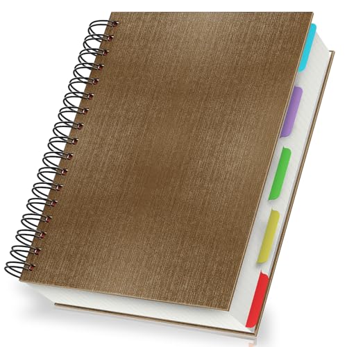 Yarotm Notizbuch Kariert A5-100GSM Papier Spiralblock Notizblock 14x21cm - Braun Hardcover Graph Paper Notebook - 120 Blatt Notizheft A5 Spiralbindung - Karierter Block Yarotm Notizbuch Kariert A5-100GSM Papier Spiralblock Notizblock 14x21cm - Braun Hardcover Graph Paper Notebook - 120 Blatt Notizheft A5 Spiralbindung - Karierter Block von Yarotm