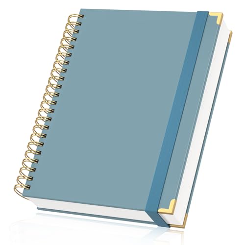 Yarotm Notizbuch Liniert A4 - Notizblock A4 Spiralbindung - 21.6x29.2cm Notizbuch Leder PU - 100g/m² Notebook Liniert - 160 Blatt/320 Seiten Spiralblock - Blue Collegeblock Hardcover Yarotm Notizbuch Liniert A4 - Notizblock A4 Spiralbindung - 21.6x29.2cm Notizbuch Leder PU - 100g/m² Notebook Liniert - 160 Blatt/320 Seiten Spiralblock - Blue Collegeblock Hardcover von Yarotm