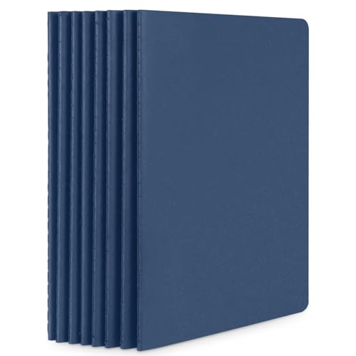 Yarotm Notizheft A5 Blanko - 8 Stück Notebooks Königsblau - 30 Blatt Notizblock A5 21x14cm - 100GSM Unliniert Papier Skizzenbuch Tagebuch Reisen - Notizbuch A5 Hefte Softcover von Yarotm