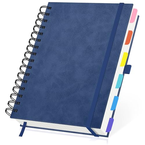 Yarotm Spiralblock A5 Kariert - 1 Stück 120 Blatt/240 Seiten Notizblock Kariert 5mm Hardcover - 100GSM Papier Collegeblock 21.3x14.5cm - Notizbuch a5 Ringbuch PU Leder Dunkelblau Yarotm Spiralblock A5 Kariert - 1 Stück 120 Blatt/240 Seiten Notizblock Kariert 5mm Hardcover - 100GSM Papier Collegeblock 21.3x14.5cm - Notizbuch a5 Ringbuch PU Leder Dunkelblau von Yarotm